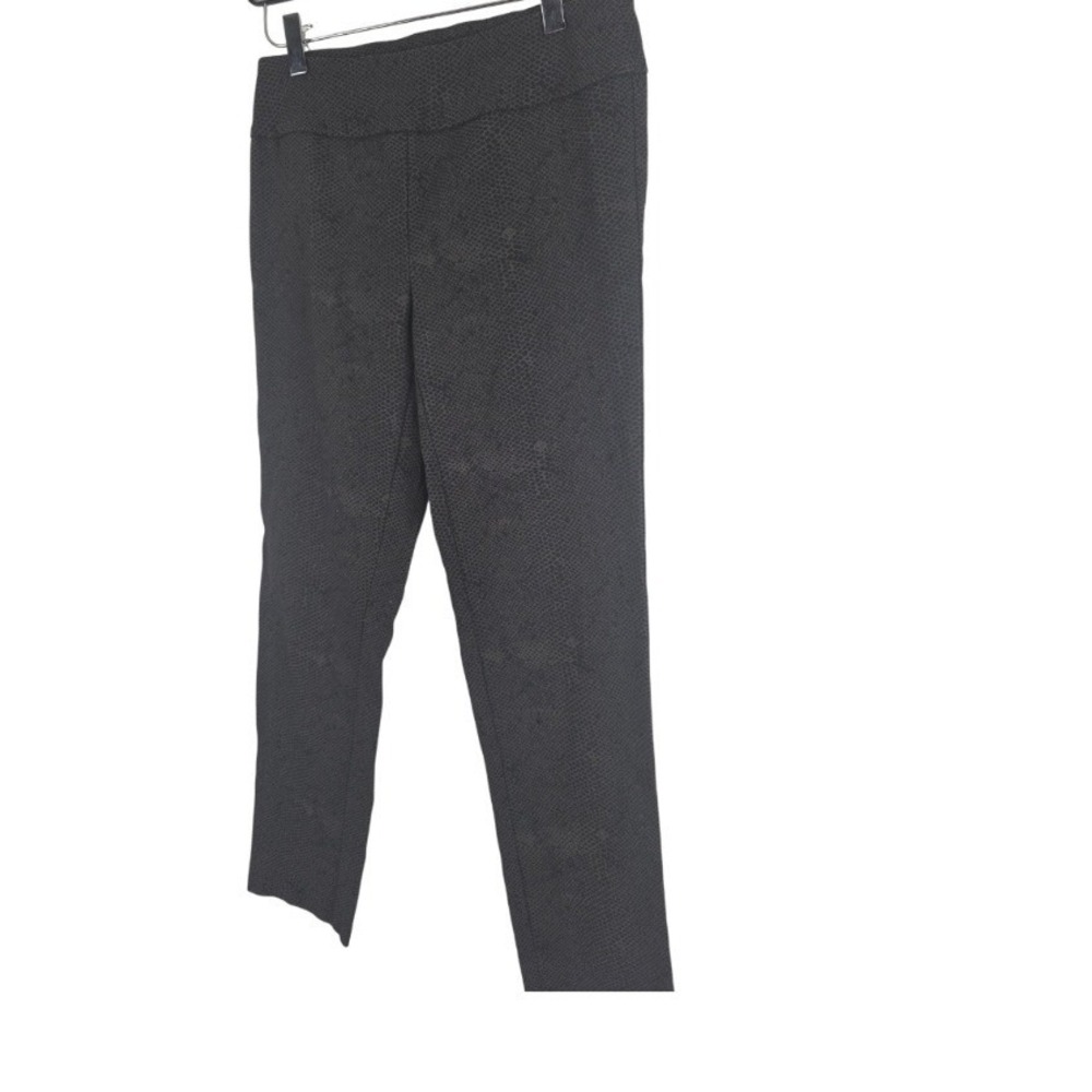 Elliot Lauren‎ Printed Pants 6 Womens Pull On Skinny Leg Black Brown Stretchy
